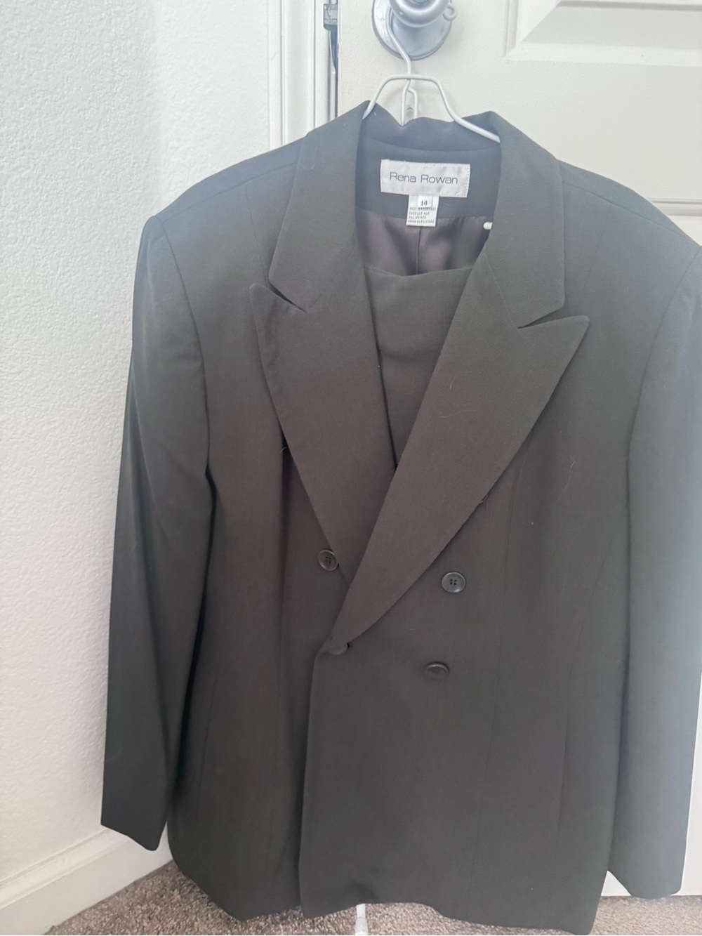 Rena Rowan Double-Breasted Dark Green Women's Blazer & Skirt